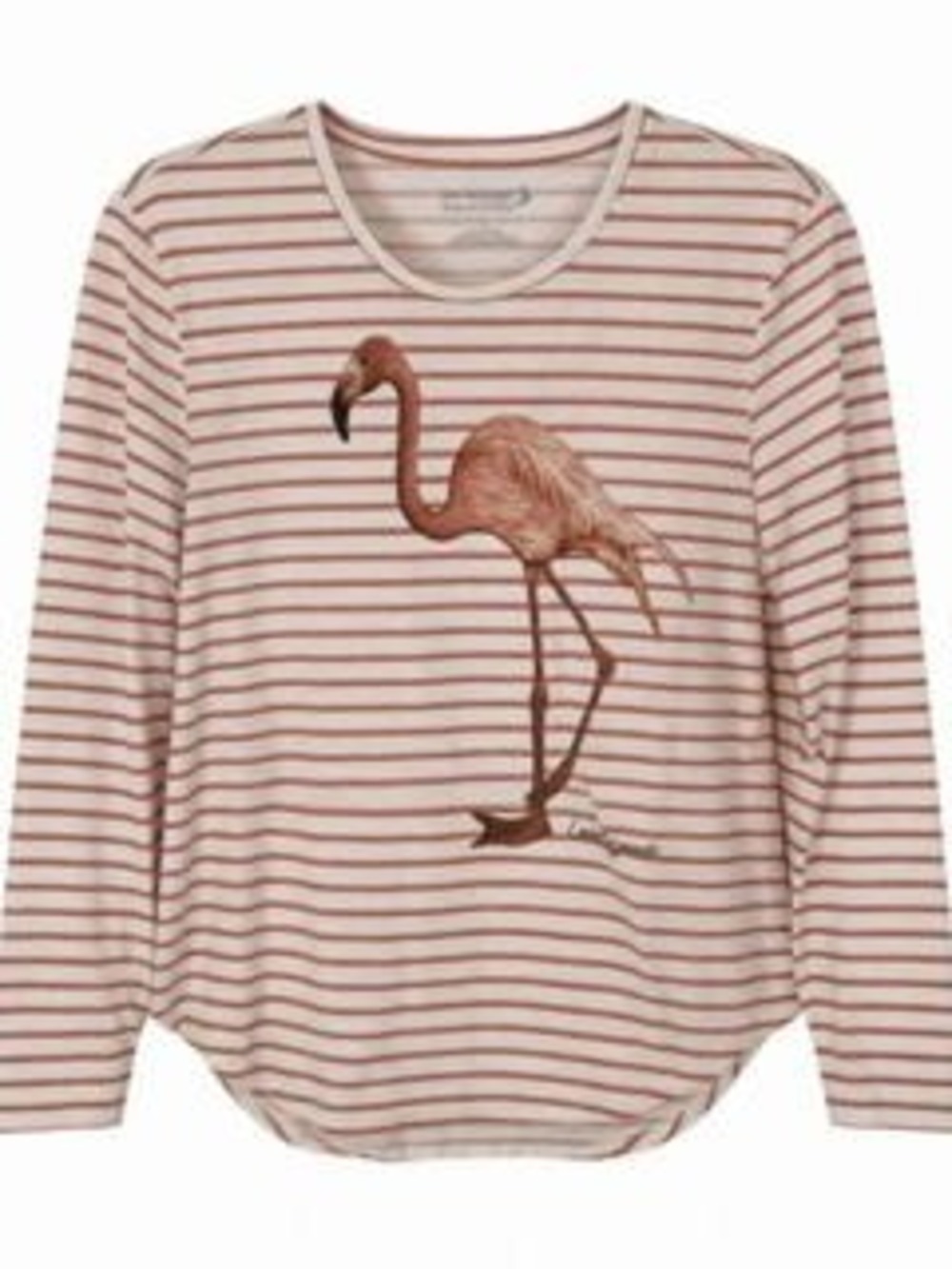 Reel Legends Red White Women's Flamingo Striped Shirt L